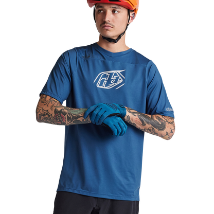 Troy Lee Designs Skyline Short Sleeve MTB Jersey - Iconic - Indigo