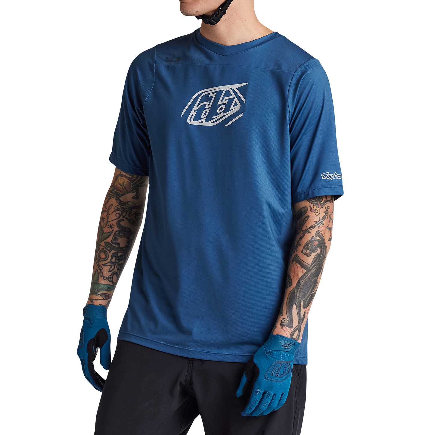 Troy Lee Designs Skyline Short Sleeve MTB Jersey - Iconic - Indigo