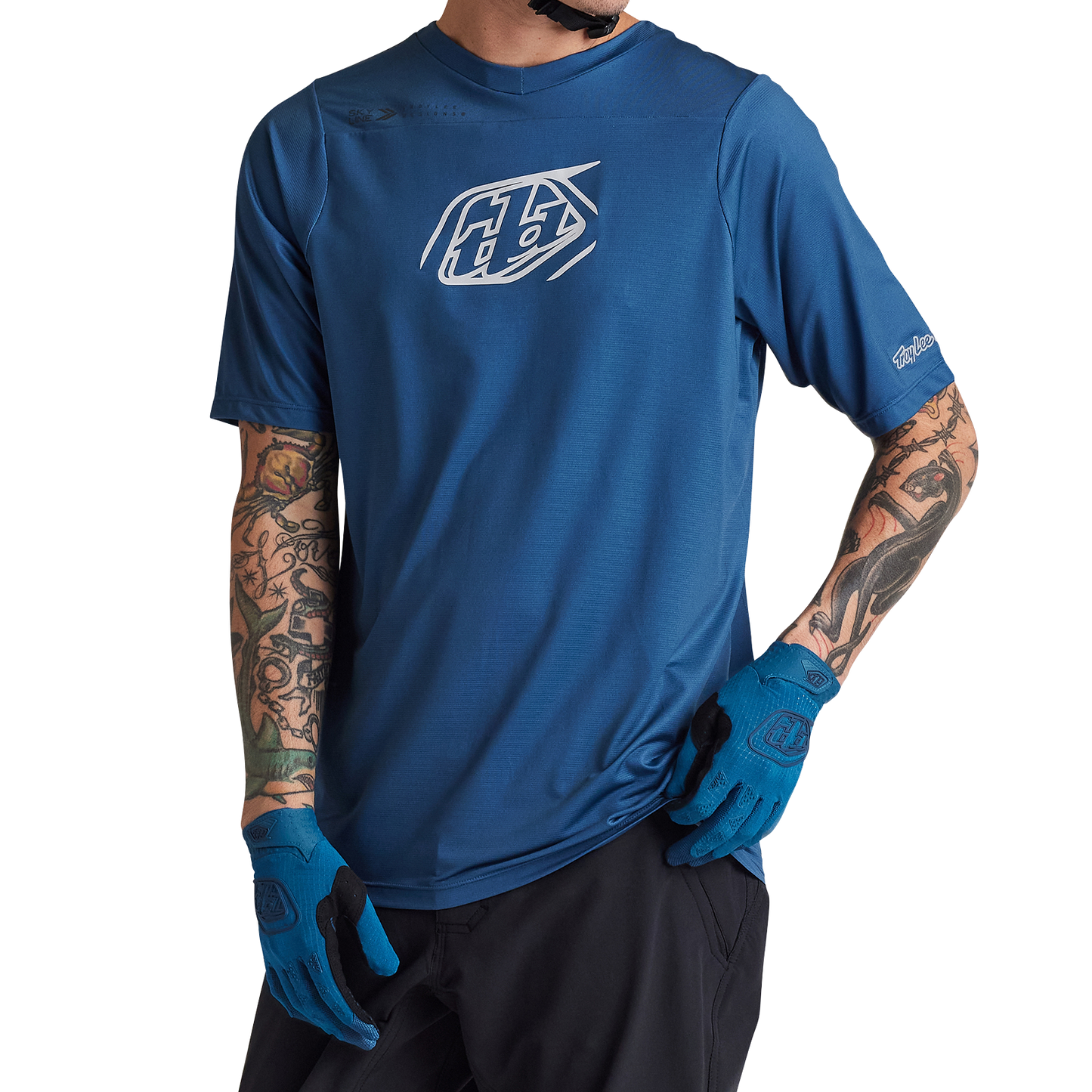 Troy Lee Designs Skyline Short Sleeve MTB Jersey - Iconic - Indigo