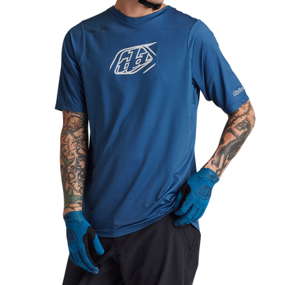 Troy Lee Designs Skyline Short Sleeve MTB Jersey - Iconic - Indigo