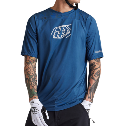 Troy Lee Designs Skyline Short Sleeve MTB Jersey - Iconic - Indigo