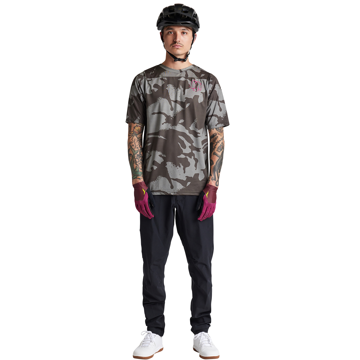 Troy Lee Designs Skyline Short Sleeve MTB Jersey - Shadow Camo - Olive