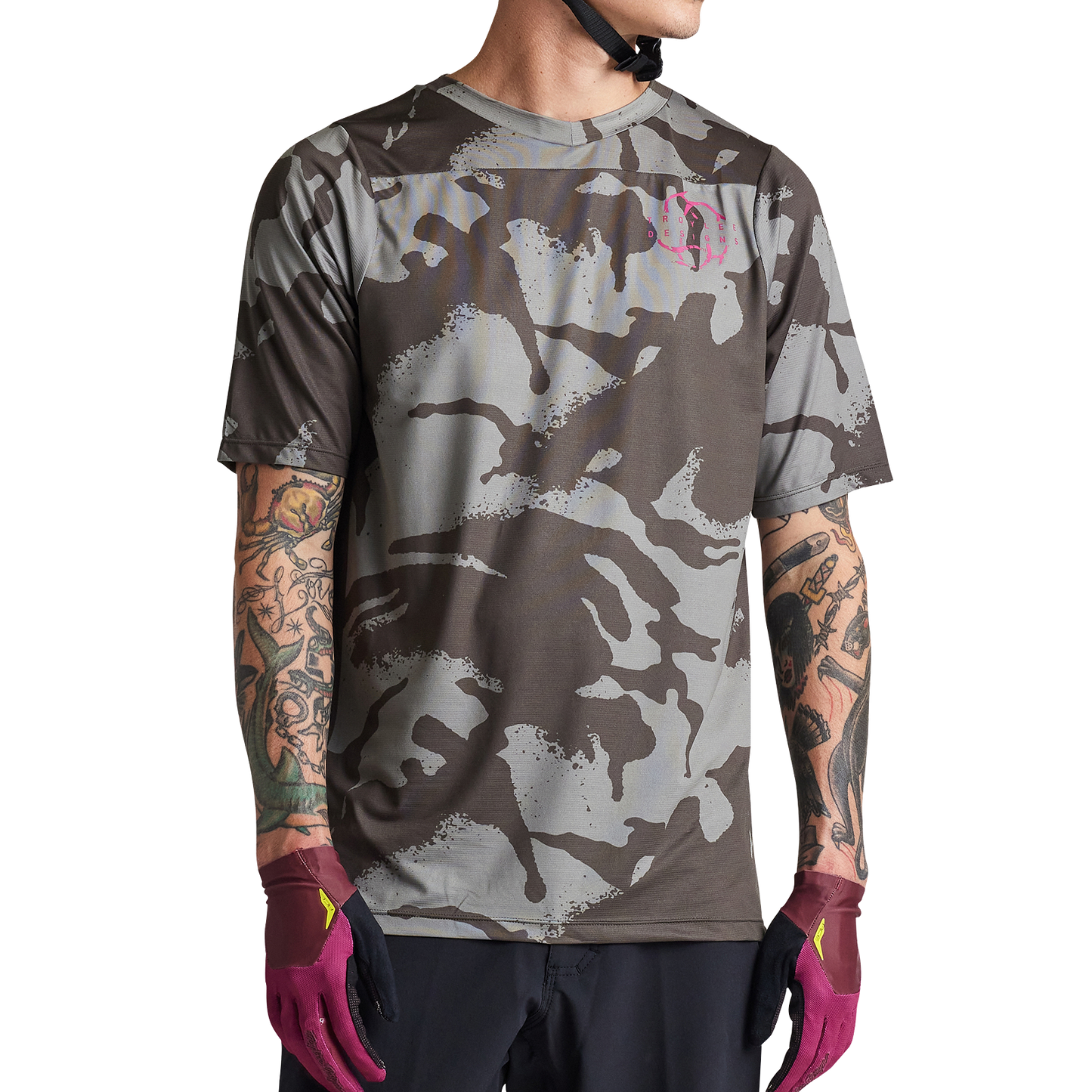 Troy Lee Designs Skyline Short Sleeve MTB Jersey - Shadow Camo - Olive