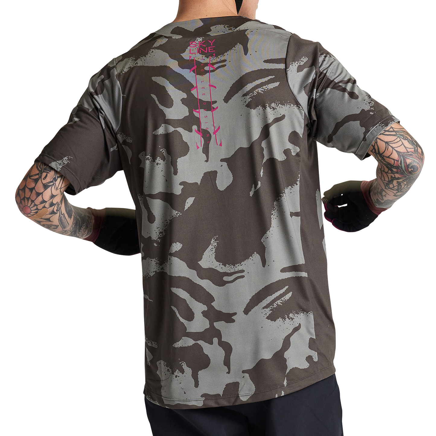 Troy Lee Designs Skyline Short Sleeve MTB Jersey - Shadow Camo - Olive