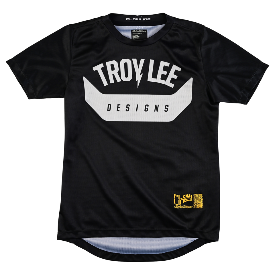Troy Lee Designs Flowline Short Sleeve MTB Jersey - Youth - Aircore - Black