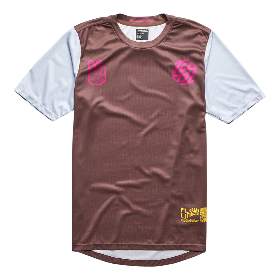Troy Lee Designs Flowline Short Sleeve MTB Jersey - Youth - Flipped - Chocolate