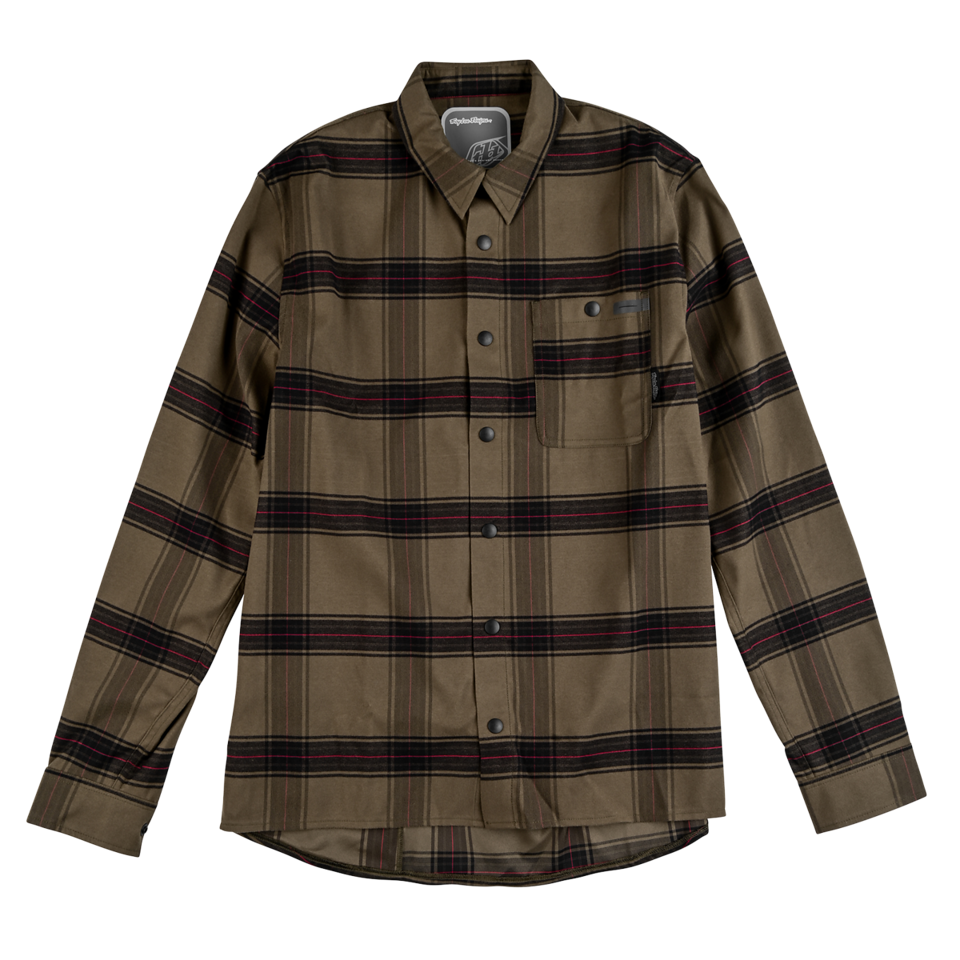 Troy Lee Designs Grind Flannel Shirt - YD Plaid - Dark Pine
