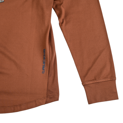 Troy Lee Designs Ruckus Long Sleeve Ride Tee - Wheelies - Chocolate