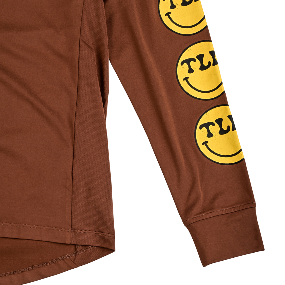 Troy Lee Designs Ruckus Long Sleeve Ride Tee - Wheelies - Chocolate