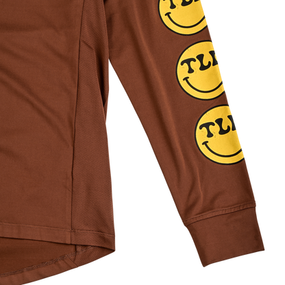 Troy Lee Designs Ruckus Long Sleeve Ride Tee - Wheelies - Chocolate