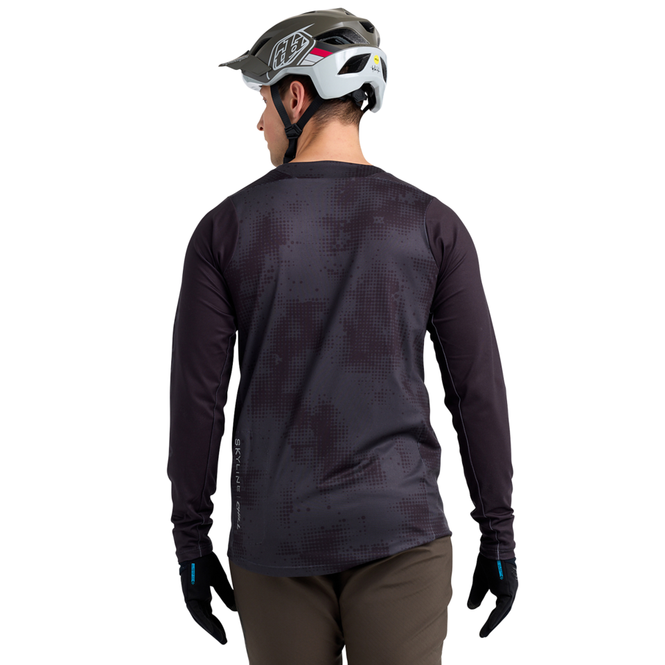 Troy Lee Designs Skyline Chill Long Sleeve MTB Jersey - Scattered - Carbon