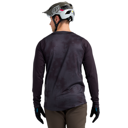 Troy Lee Designs Skyline Chill Long Sleeve MTB Jersey - Scattered - Carbon