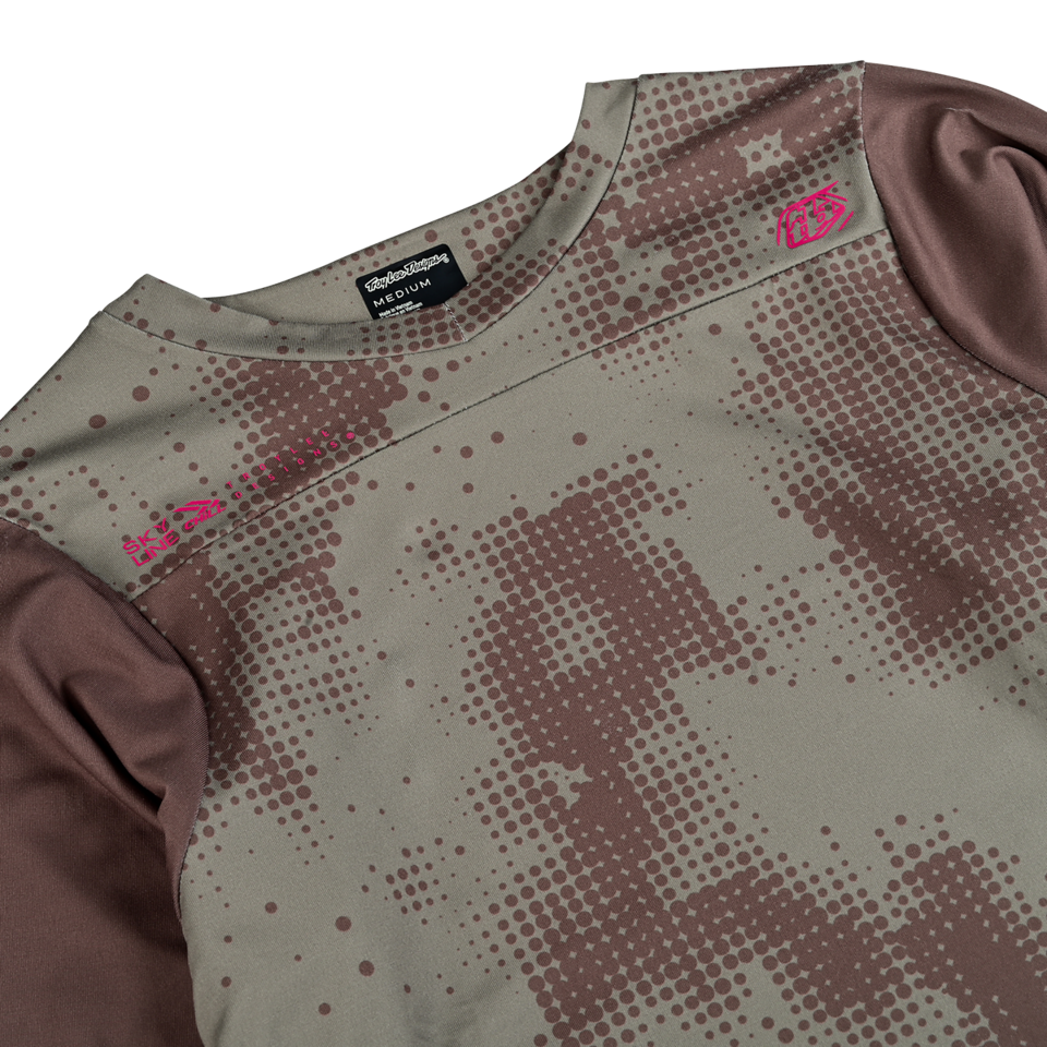 Troy Lee Designs Skyline Chill Long Sleeve MTB Jersey - Scattered - Olive