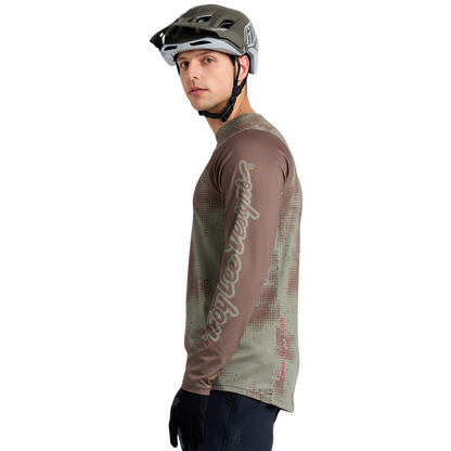 Troy Lee Designs Skyline Chill Long Sleeve MTB Jersey - Scattered - Olive