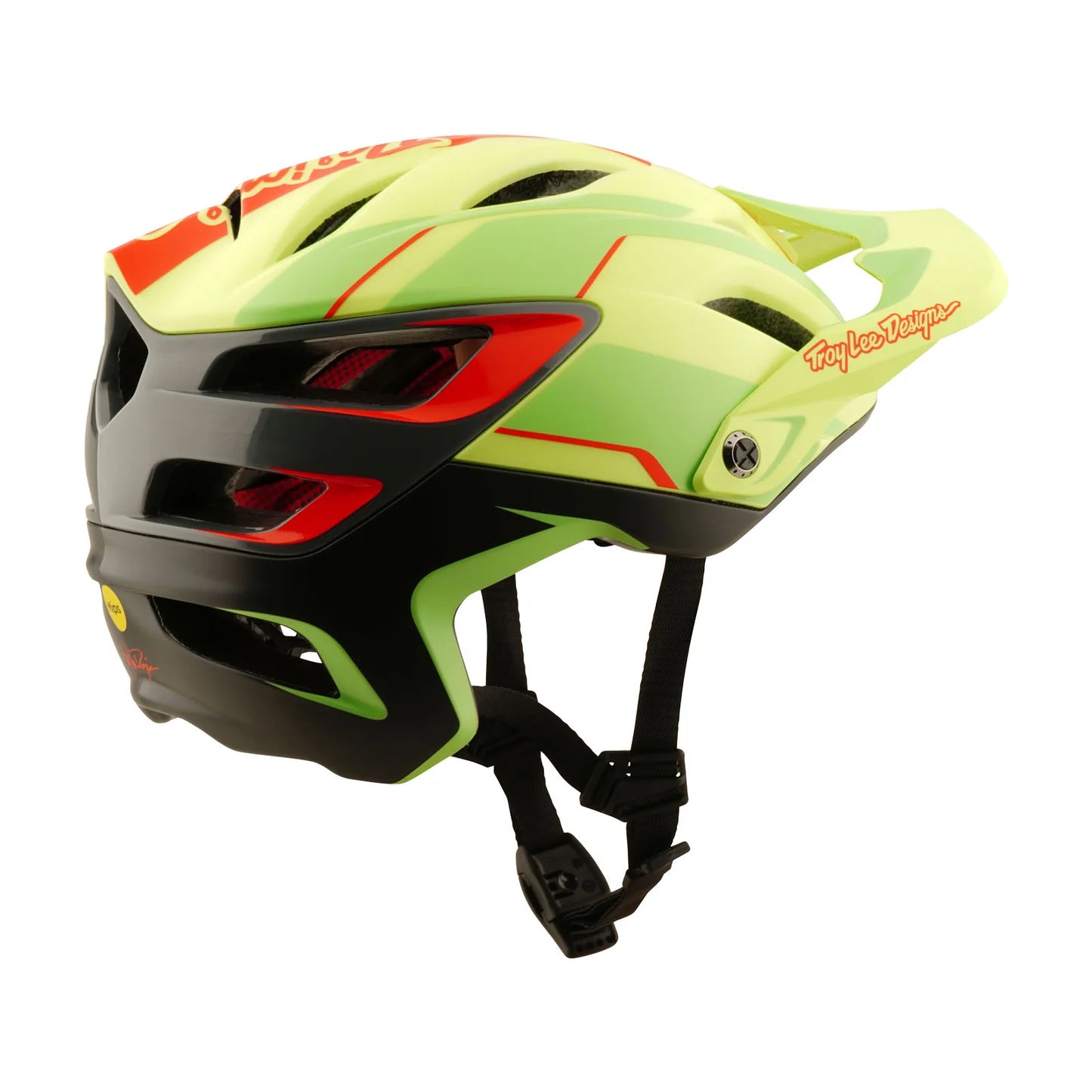Troy Lee Designs A3 MTB Helmet - Lines - Glo Yellow