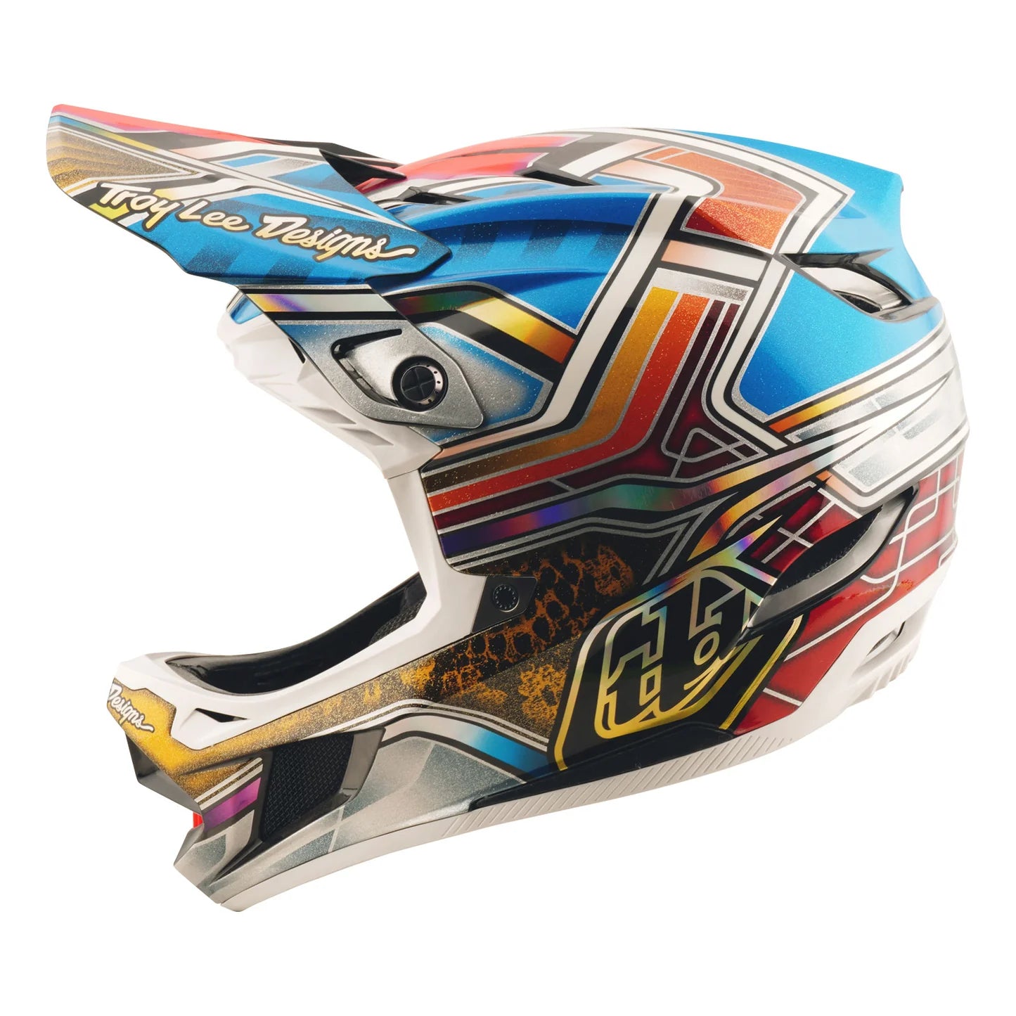 Troy Lee Designs D4 Carbon Full Face Helmet - Lowrider - Blue – Cambria ...