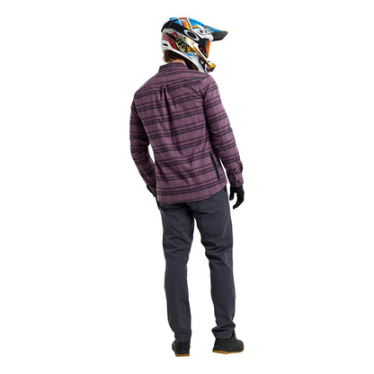 Troy Lee Designs Grind Flannel Plaid Shirt - Deep Purple