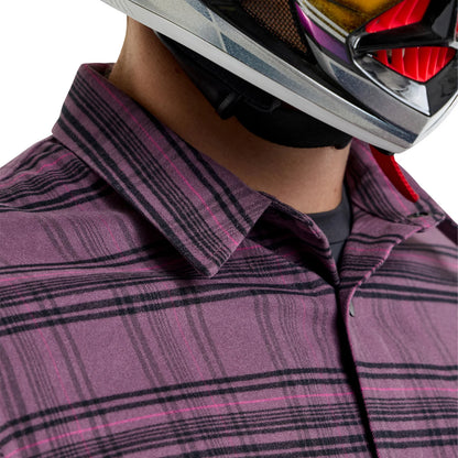 Troy Lee Designs Grind Flannel Plaid Shirt - Deep Purple
