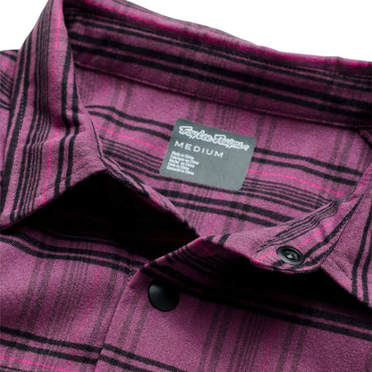 Troy Lee Designs Grind Flannel Plaid Shirt - Deep Purple