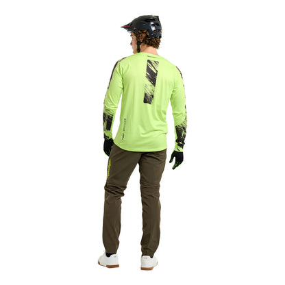 Troy Lee Designs Skyline Chill Long Sleeve MTB Jersey - Rockslide - Glo Yellow