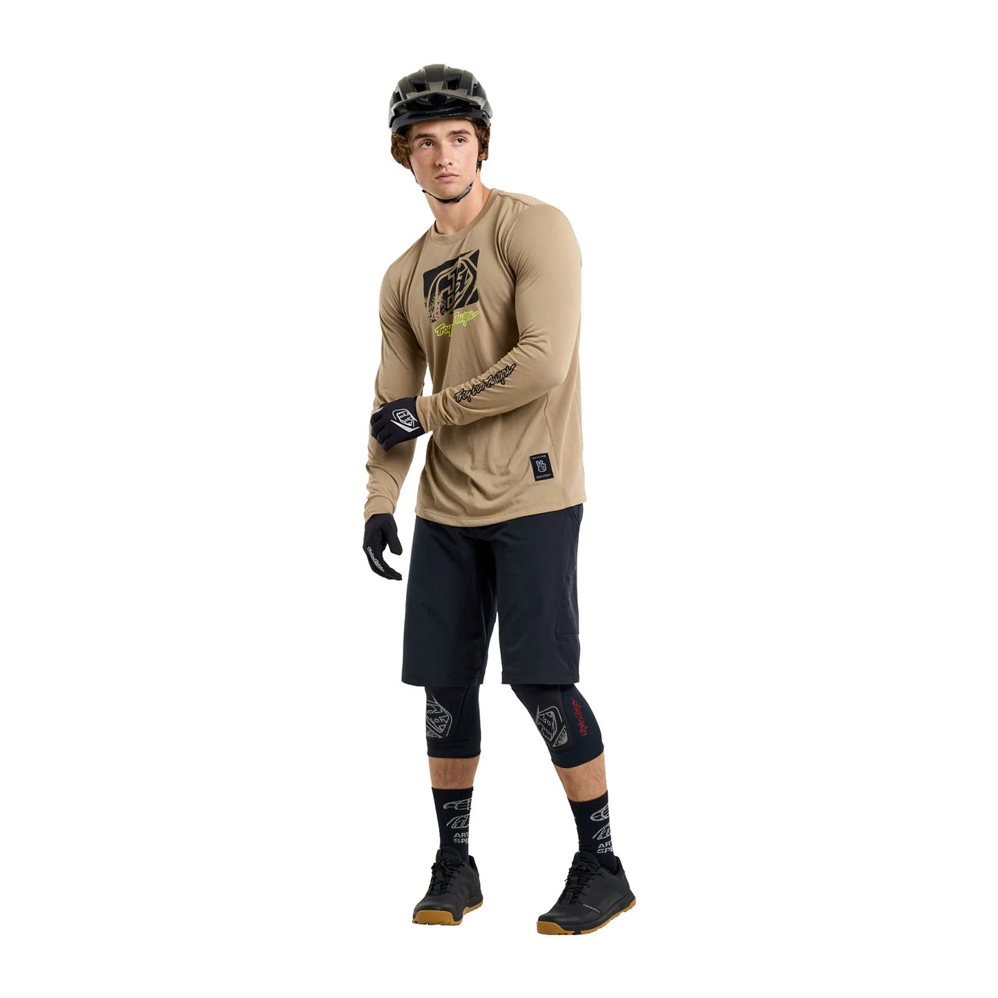 Troy Lee Designs Skyline Long Sleeve Ride Tee - Scrubbed - Timber