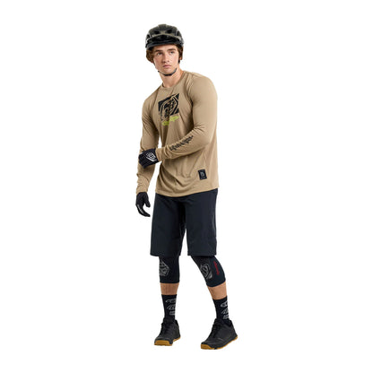 Troy Lee Designs Skyline Long Sleeve Ride Tee - Scrubbed - Timber