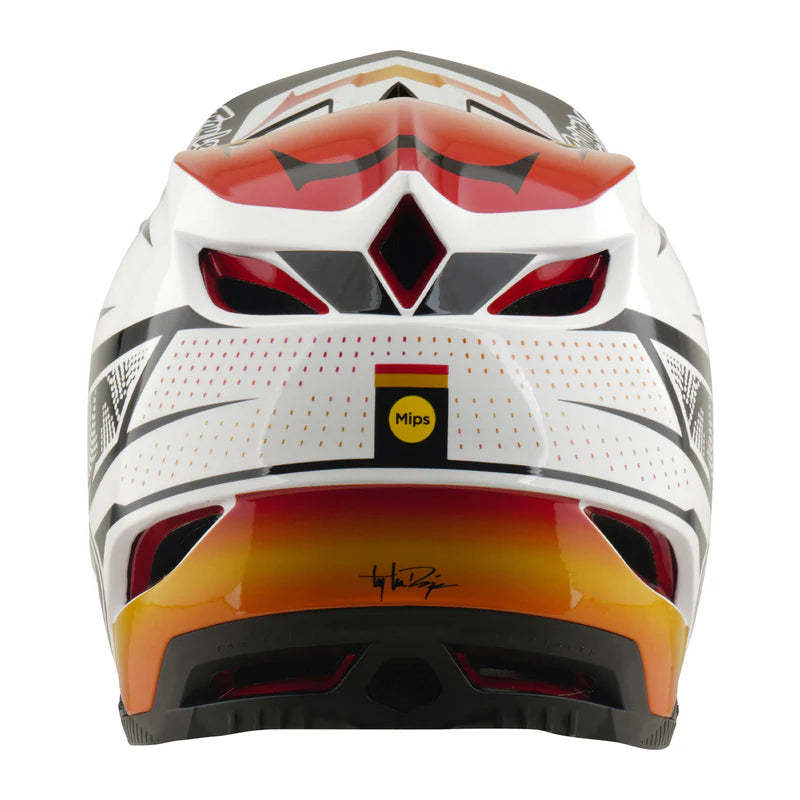 Troy Lee Designs D4 Composite Full Face Helmet - Lined Up - White