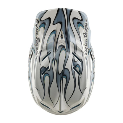 Troy Lee Designs D4 Composite Full Face Helmet - Torched - White-Silver