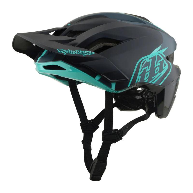 Troy Lee Designs Flowline SE Badge Helmet XL/2XL Carbon / Real Teal