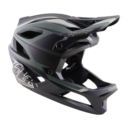 Troy Lee Designs Stage 2 MIPS Full Face Helmet - High Vz - Army-Charcoal