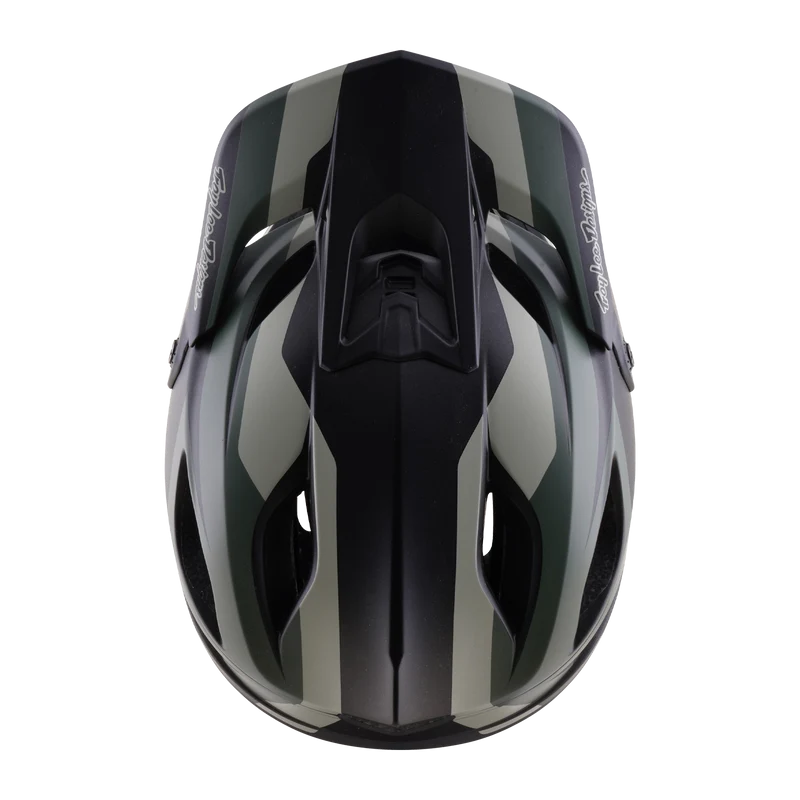Troy Lee Designs Stage 2 MIPS Full Face Helmet - High Vz - Army-Charcoal