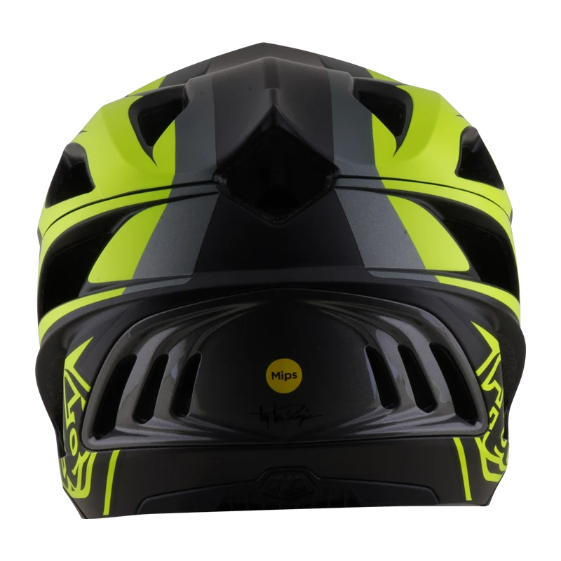 Troy Lee Designs Stage 2 MIPS Full Face Helmet - High Vz - Charcoal-Flo Yellow