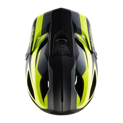 Troy Lee Designs Stage 2 MIPS Full Face Helmet - High Vz - Charcoal-Flo Yellow
