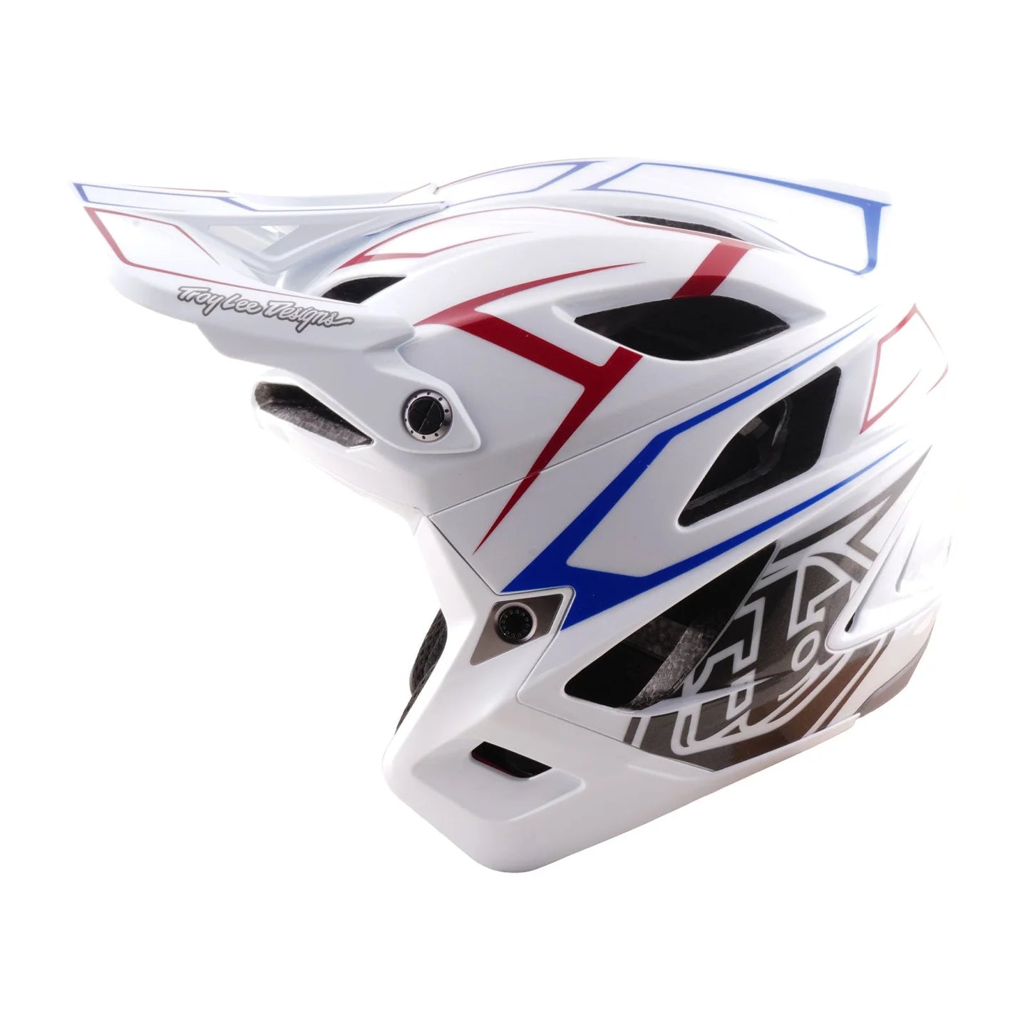Troy Lee Designs Stage Stunt MIPS MTB Helmet - Pinstripe - White