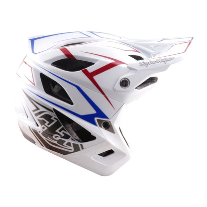 Troy Lee Designs Stage Stunt MIPS MTB Helmet - Pinstripe - White