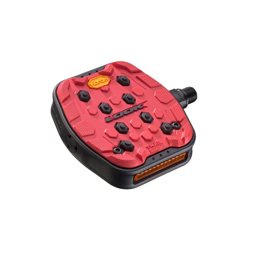 Look GEO Trail Grip Platform Pedals - Red