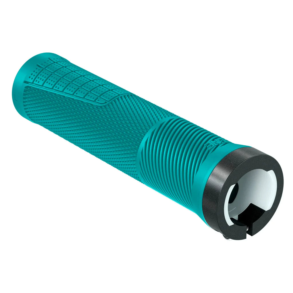 OneUp Thin Lock On MTB Grips Turquoise Cambria Bike