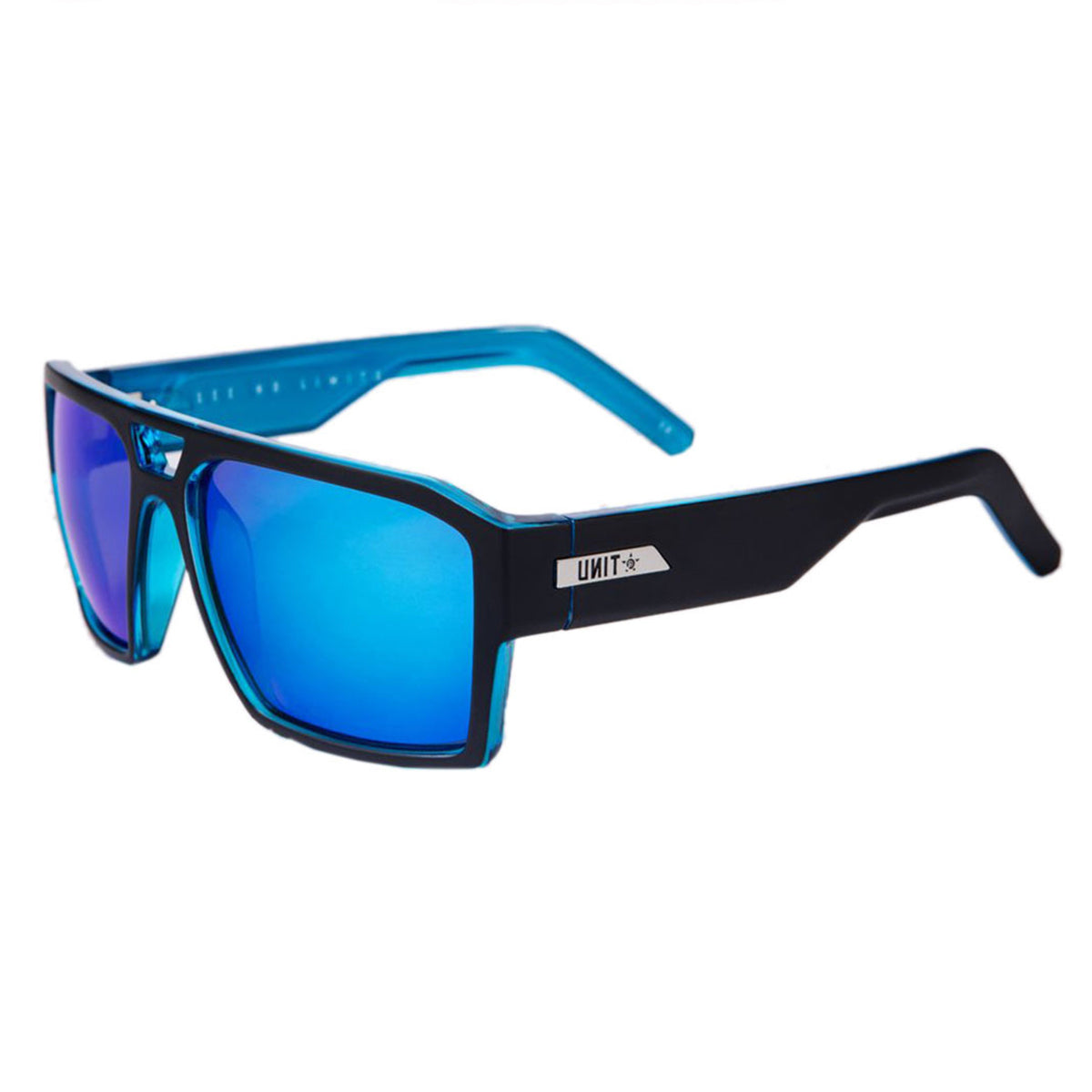 Unit Vault Polarised Sunglasses - Matt Black-Blue