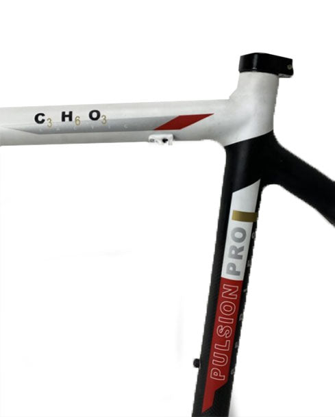 Origin 8 Lactic Acid 700c Carbon Road Frame - White-Red-Carbon - Blem