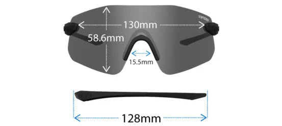 Tifosi Vogel SL Single Lens Sunglasses - Satin Clear