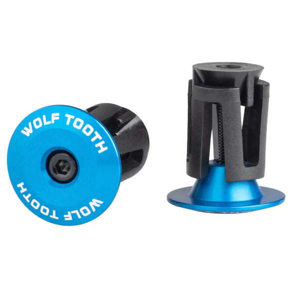 Wolf Tooth Components Alloy Bar End Plugs - Blue