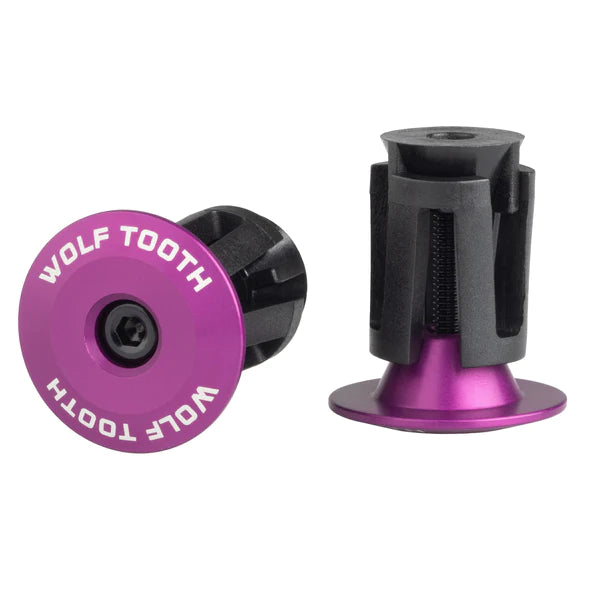 Wolf Tooth Components Alloy Bar End Plugs - Purple