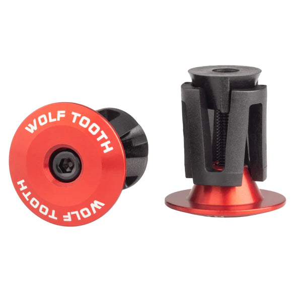 Wolf Tooth Components Alloy Bar End Plugs - Red