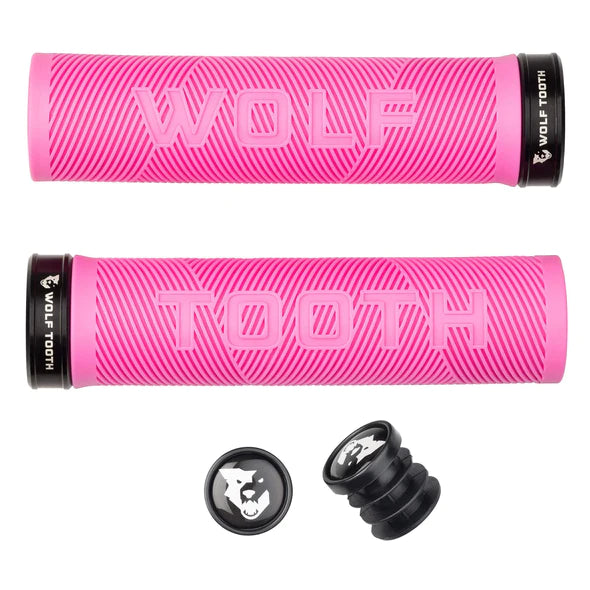 Wolf Tooth Components Echo Lock-On MTB Grips – Pink