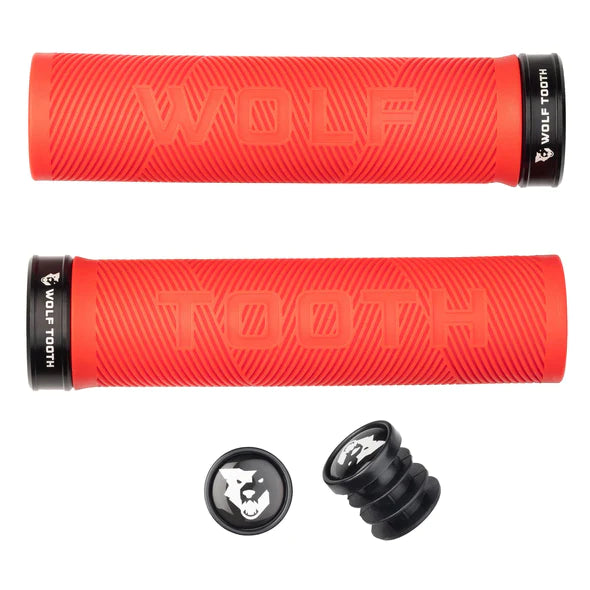 Wolf Tooth Components Echo Lock-On MTB Grips – Red