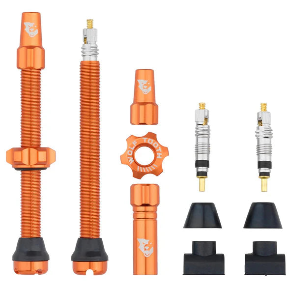 Wolf Tooth Components Tubeless Valve Stems - 60mm - Orange