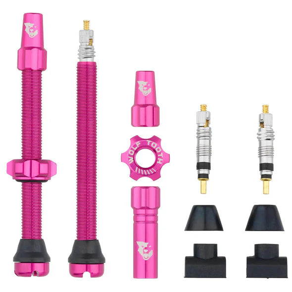 Wolf Tooth Components Tubeless Valve Stems - 60mm - Pink