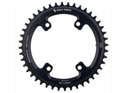 Wolf Tooth Components GRX Oval Asymmetric 4 Bolt Aero Road Chainring - Black