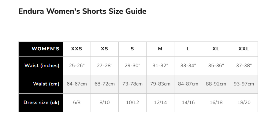 Endura Padded Liner - Womens - Black