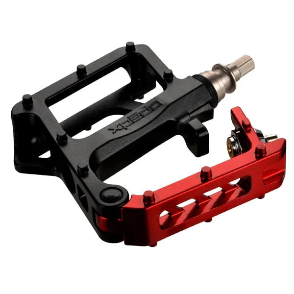 Xpedo TRVS 10 QRD Flat Pedals - Red-Black